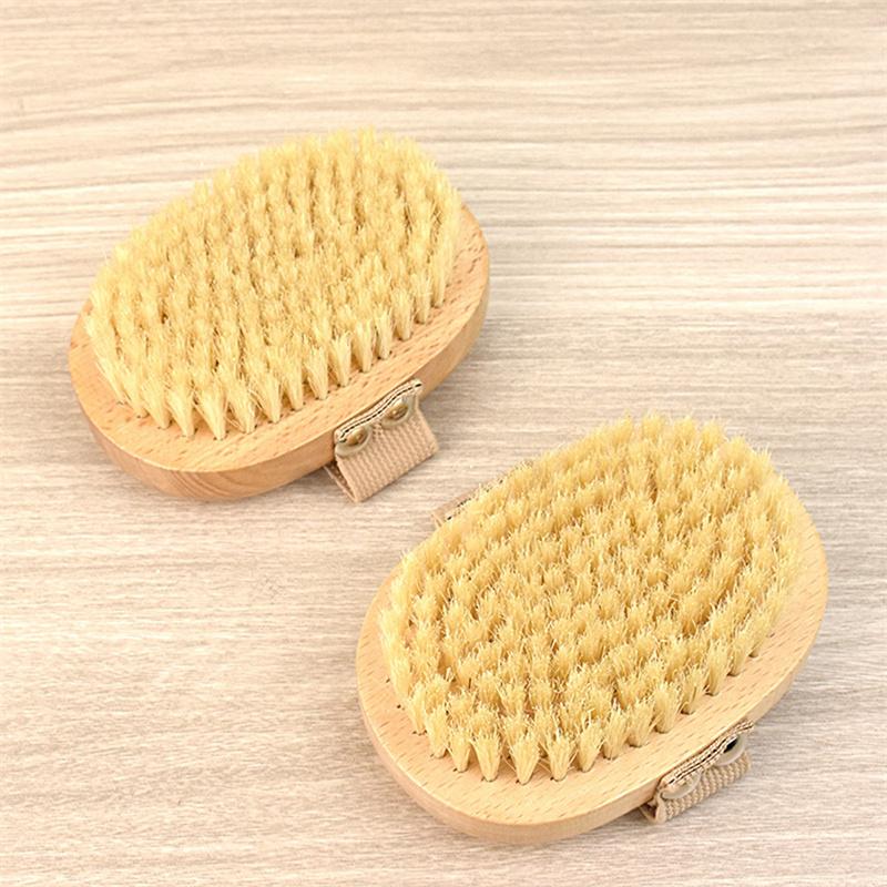 Dry Brushing Body Brush With Soft Bristles Wooden Exfoliator Bath Deep Cleanse