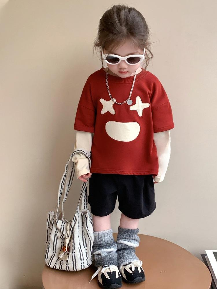 Стильный свитшот «двойка» для девочек на весну и осень 2025 года