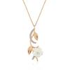 Italian Design Spring Bud Flowers Silver Necklace