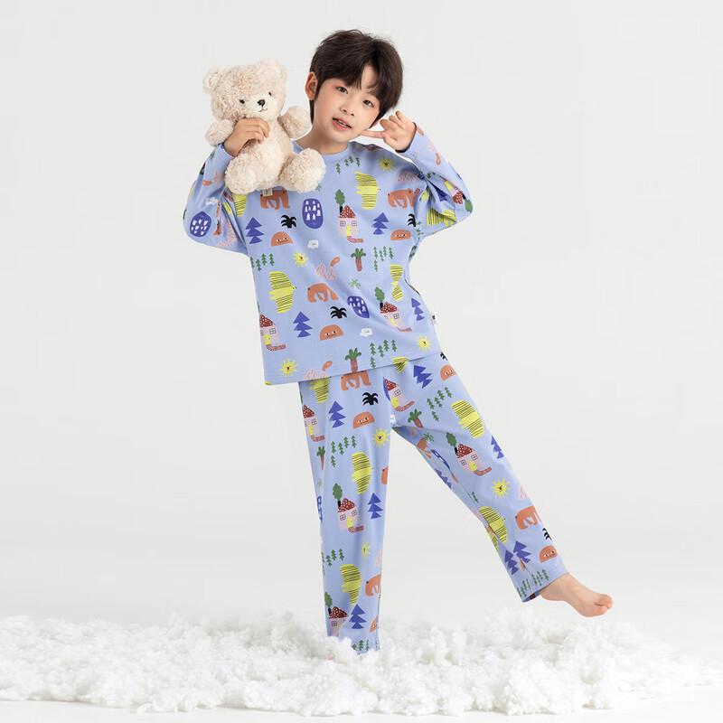 Boys' 2025 Full Print Spring/Autumn Pajama Set