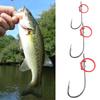 Крючки для ловли креветок из углеродистой стали, одинарный крючок с зазубринами, рыболовный крючок с фиксированными крючками, живая наживка