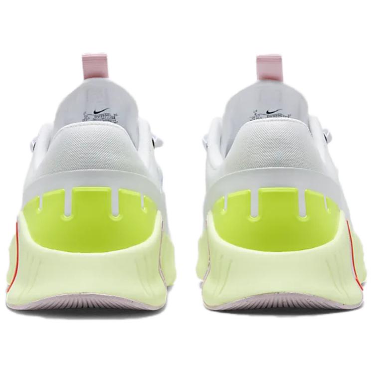 Nike Free Metcon 5 Белые женские кроссовки Barely Volt Розово-пенные Ярко-Малиновые DV3950-104