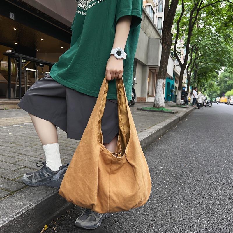 Designer Women Canvas Totes Handbags Large Capacity Women's Messenger Crossbody Bag Solid Color Shoulder Bags for Girls