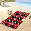 Bold card-inspired elegance Print beach towel, quick drying, suitable for travel, outdoor sports, jogging, the beach and swimming, gift