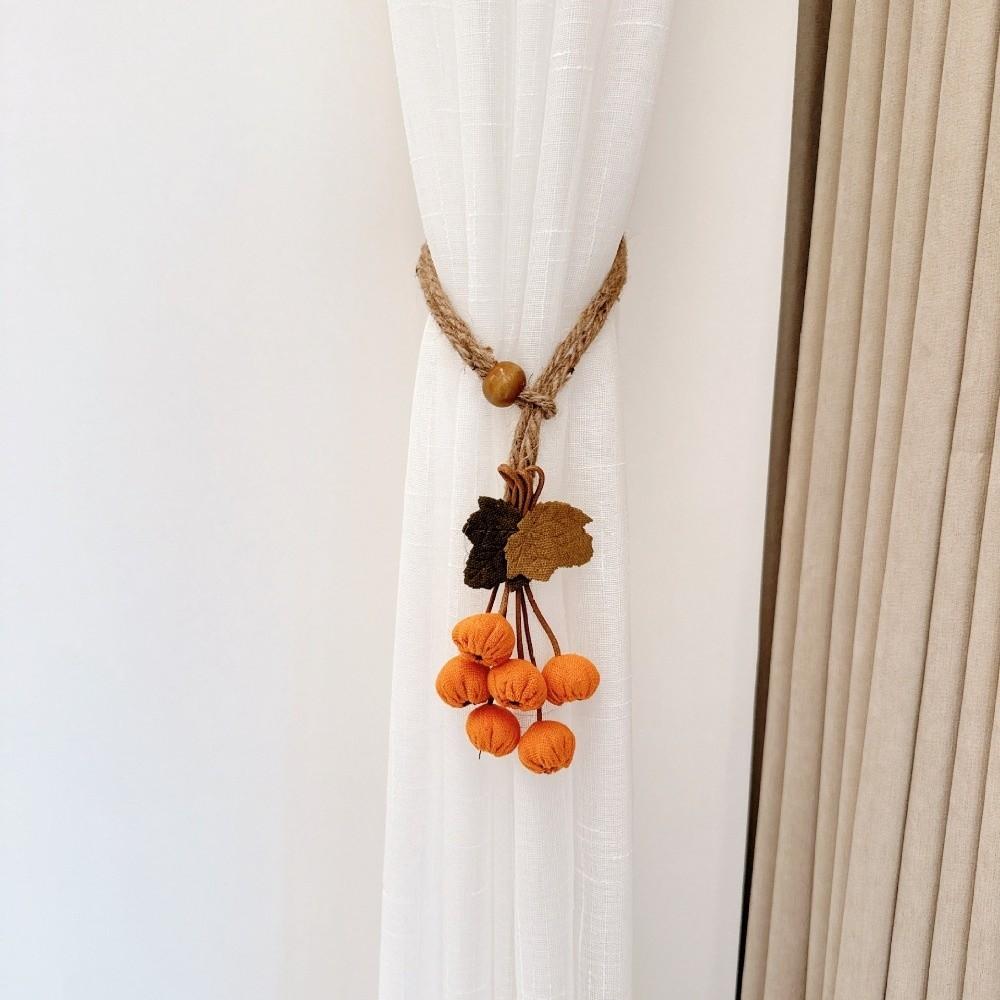 Pastoral Style Curtain Tiebacks Artificial Maple Leaf Curtain Straps Curtain Binding Christmas