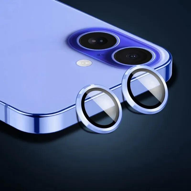 Алюминиевое Металлическое Кольцо Защита Камеры Для iPhone 17 17Air Задняя Линза Закаленное Стекло Чехол Для iPhone 16 16Plus Защитный Колпачок Линзы