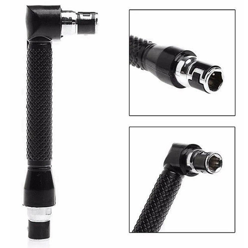 Г-образная шестигранная отвертка 1/4 дюйма, 90 градусов, двойная головка, черная, гаечный ключ 6,35 дюйма, набор из 10 отверток с желтой лентой