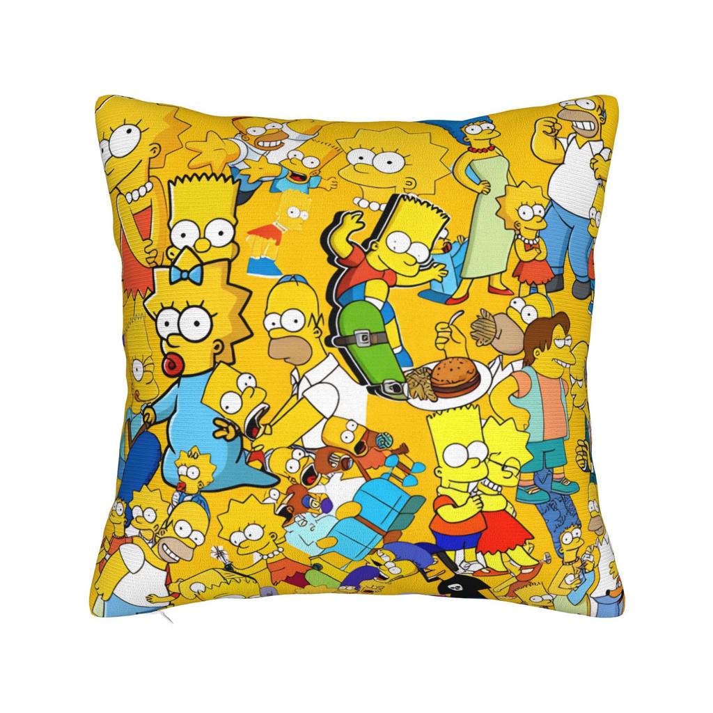 Pillow Cover SSimpsons Family Haunted House Halloween  Vintage Pillow Case For Sofa Bedroom Home Decor Pillowcases