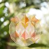 Colorful Autumn Leaf Metal Wind Spinner for Outdoor Garden Patio Porch Durable Rotating Wind Chime Battery Free Decor