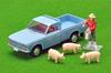 TOMYTEC Tomica Limited Vintage Масштаб 1/64 LV-195b Datsun 1500 Deluxe Пикап, Светло-голубой, с фигуркой, Готовая