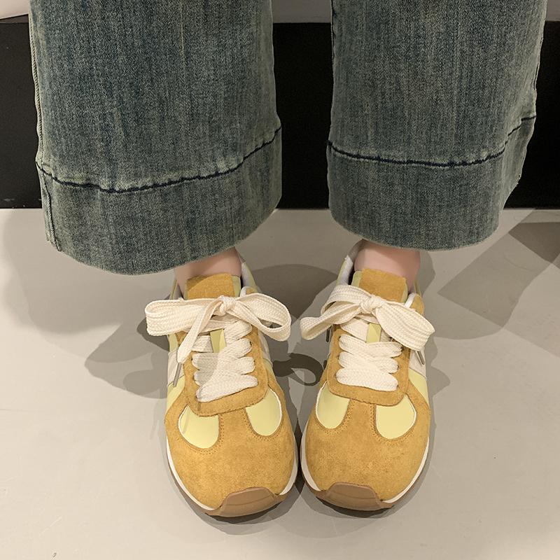 Fashion 2024 New Spring and Autumned Thick-soled Lightweight Sneakers for Women All-match Popular Retro Sport Leisure Shoes Hot Sale