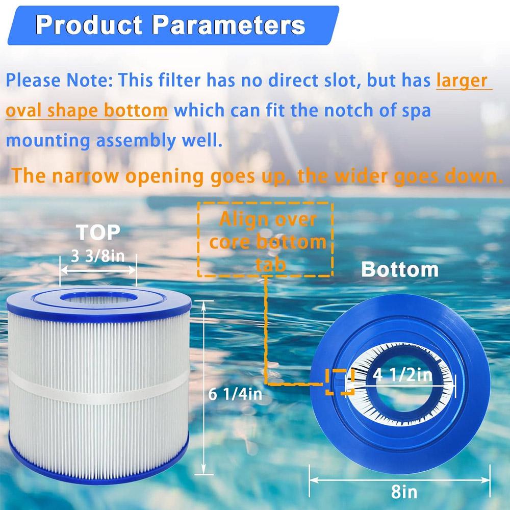 Spa Filter and Hot Tub Filter for Pleatco PBF40 PBF40-M, Compatible with Bullfrog Wellspring 30 Coreless 10-00282 Filter