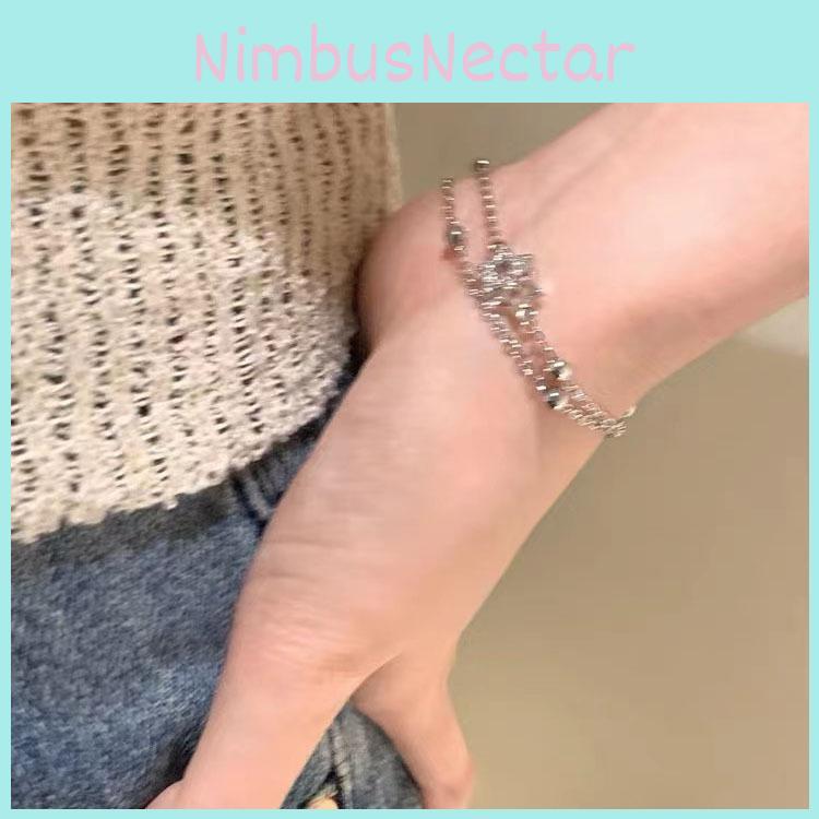 Stylish Dual Star Charm Bracelet For Women Minimalist Copper Plated Jewelry Elegant