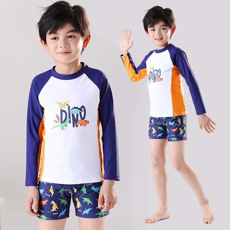 Комплект раздельного купальника для мальчиков: Профессиональные солнцезащитные плавки для детей 2025