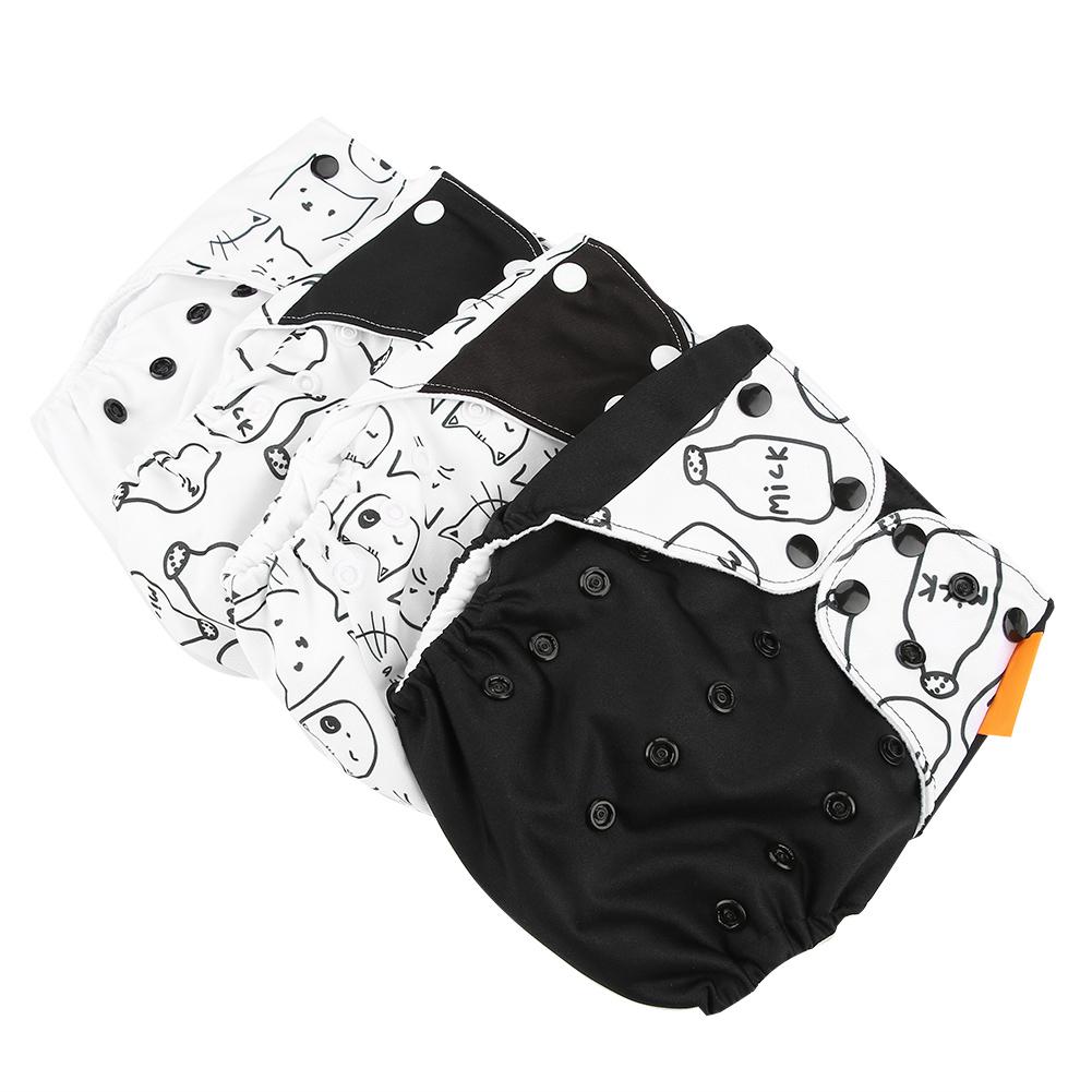 4 шт./компл. Детский тканевый чехол для подгузника, многоразовый, стираемый, чехол для подгузника для новорожденного, регулируемый размер A