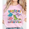 Dinosaurs Didn't Read T-Shirt Cute Cartoon TRex Back To School Bookworm Gift Top
