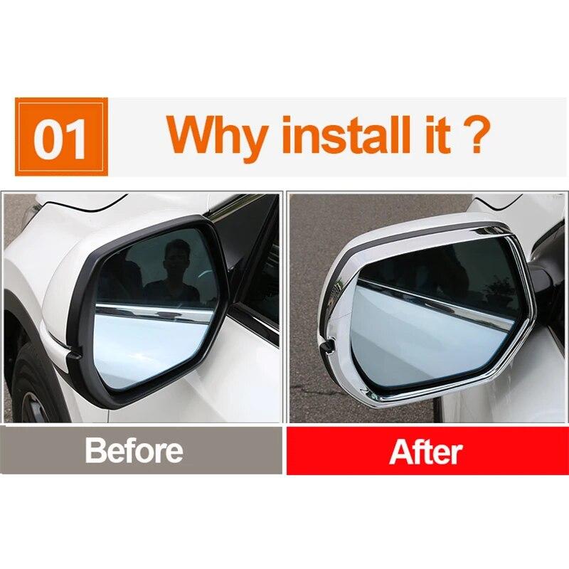 Зеркало заднего вида из АБС-пластика, рамка для бровей, дождевик, накладка, измененная на декоративные аксессуары для Honda CRV 2017-2022