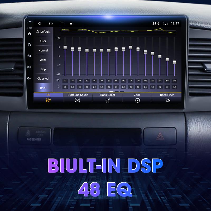 2 Din Android 12 автомобильный радиоприемник для Toyota Corolla E120 2000 - 2004 мультимедийный видеоплеер GPS 4G Carplay авто стерео DVD головное устройство