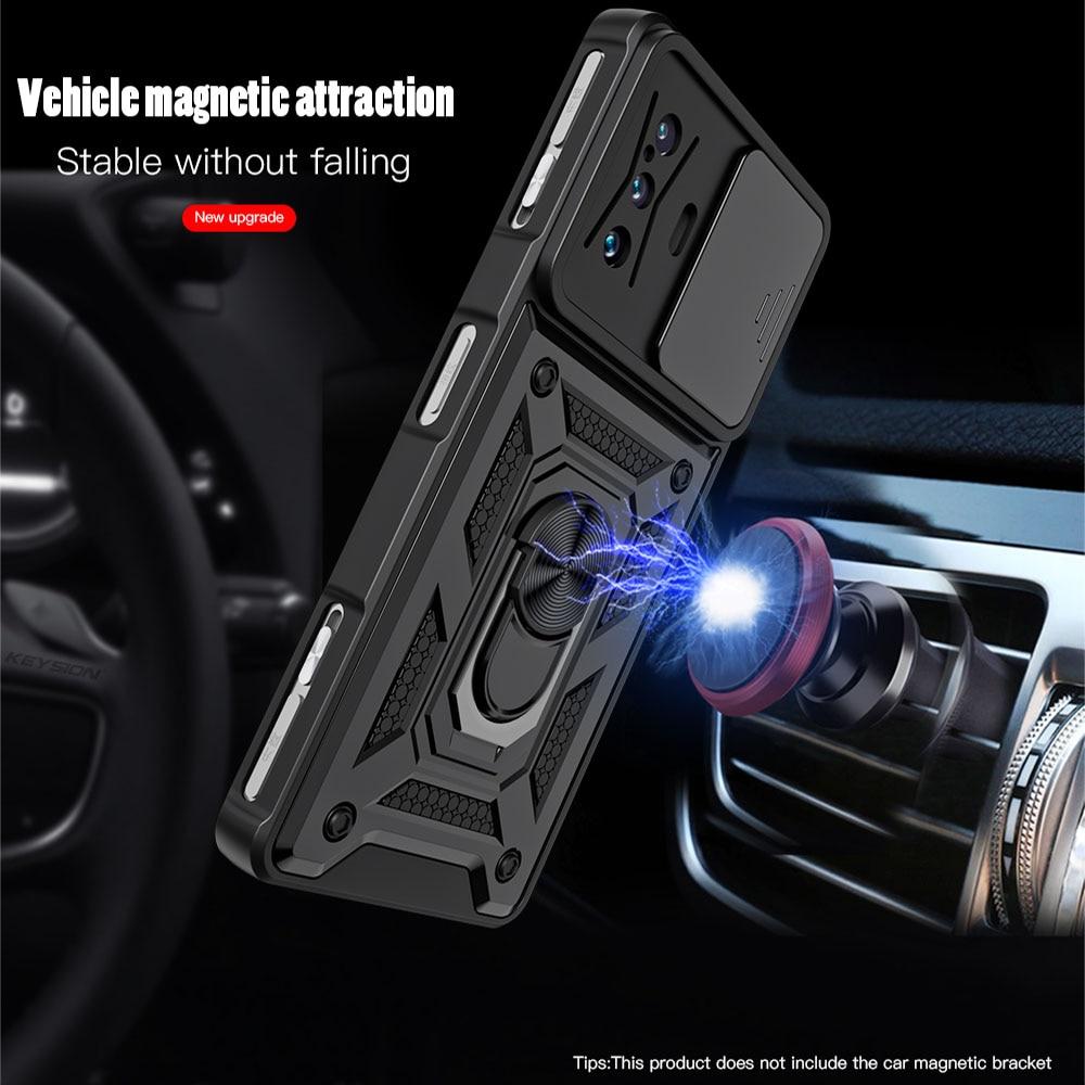 KEYSION Противоударный чехол для Xiaomi POCO F4 GT F3 5G F3 GT, защитный чехол для камеры с push-pull, чехол для телефона Redmi K50 Gaming K40 Pro