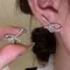 Elegant Diamond Bow Knot Earrings for Women - High-End Fashion Jewelry