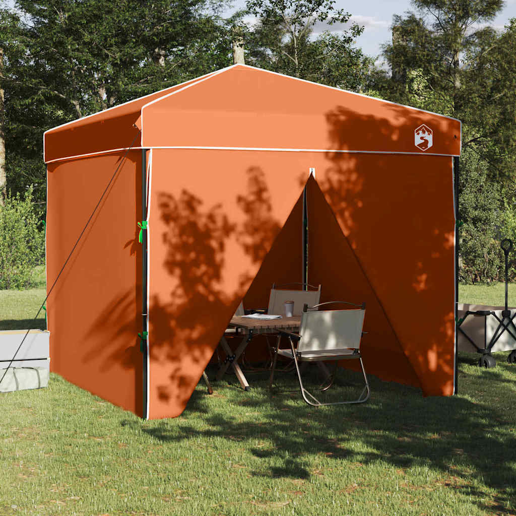 Pop Up Gazebo Tent Orange 243 x 243 x 251 cm Fabric