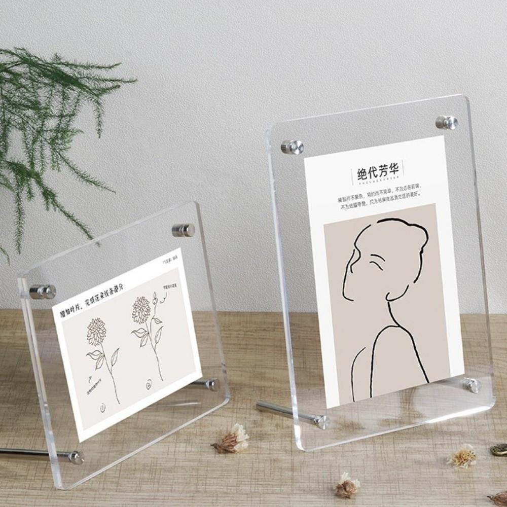 Modern Photocard Display Stand Transparent Poster Display Stand New Picture Frame Desktop