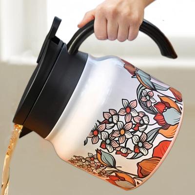 Цветочные чайники Изолированный графин 800 мл Чайная колба Тамблер Винтажный цветочный узор Эстетичный Чайник-заварник Изолированный чайник Кружка