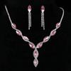 Корейский стиль корейская мода блестящие стразы кисточки свадебный комплект аксессуары ожерелье серьги комплект из двух предметов темперамент ювелирные изделия