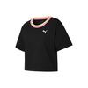Celebration Logo Casual Round Neck Short Sleeve T-Shirt Women Tops Black 845635-01