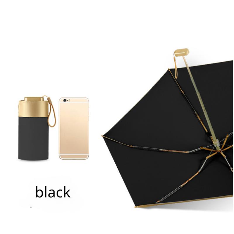 New 14cm Ultra-light Compact Mini Folding Vinyl Umbrella Sunscreen Umbrella Sun Clear Rain Pocket Capsule Umbrella