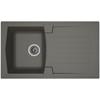 Arena Built-in Kitchen Sink 1 Bowl + 1 Drainer - Resin - 86 X 50 Cm - Concrete Gray