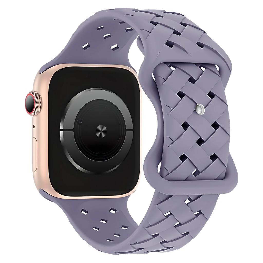 Strap for Apple Watch Band Ultra 49mm 44mm 40mm 45mm 41mm 46mm 42mm Sport Silicone Woven Loop Bracelet IWatch Series 10 9 8 7 6