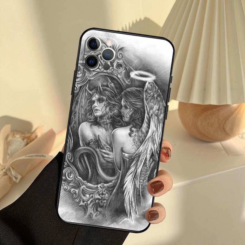 Чехол для телефона "Женщина-дьявол" для iPhone 16 14 13 12 11 15 17 Pro Max 13 mini 15 16 Plus 16e 17 Air Cover Funda