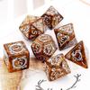 Набор из 7 шт. Кубики DND с узором Дракона Многогранные кубики для Dungeons and Dragons TRPG RPG Настольные игры Коллекция кубиков в качестве подарка
