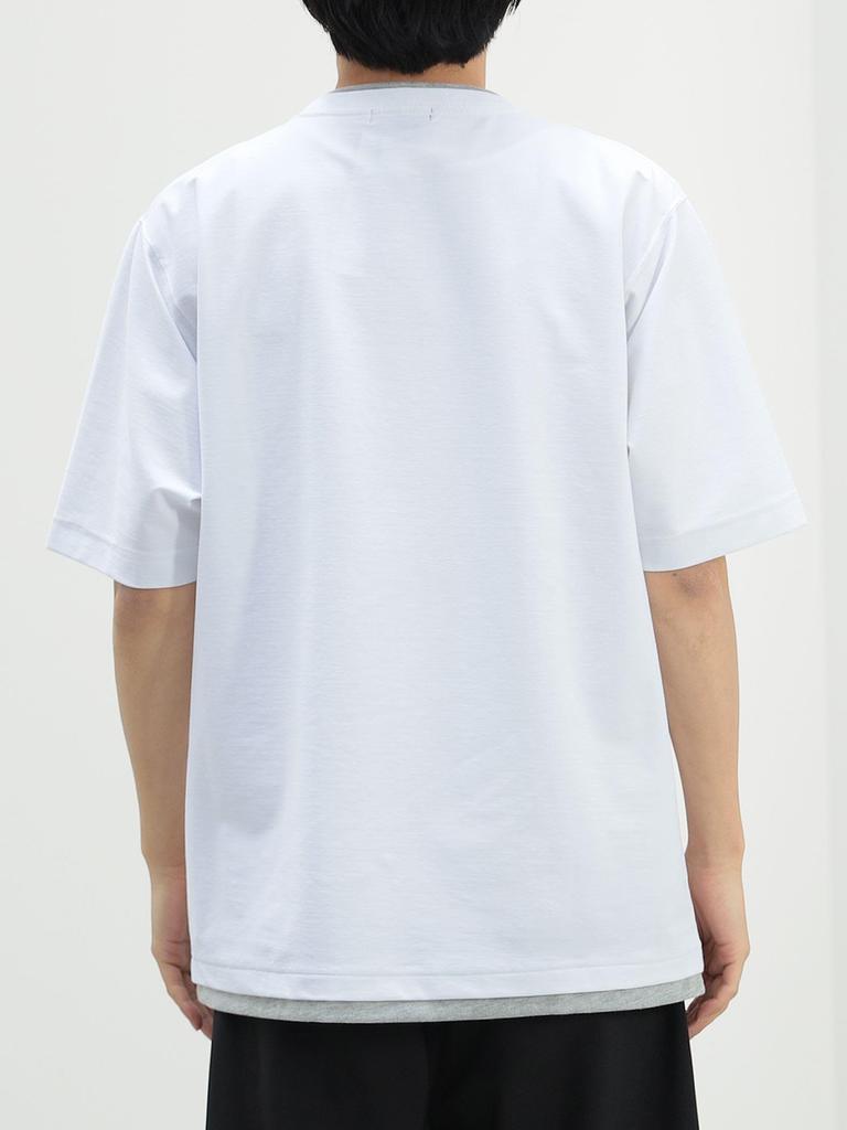 Cool Touch TEE Cool Touch Fake Layer Pocket БЕЛАЯ S 42040339639 [BEAMS HEART] Футболка из натуральной кожи с короткими рукавами для мужчин