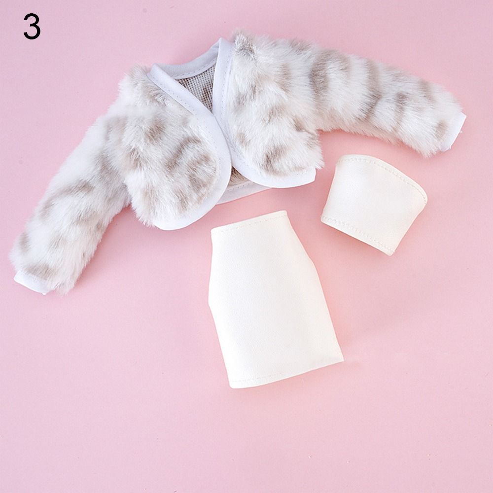 1 Set Newest DIY Kids Gift Toy Plush Coat Casual Wear Dolls Skirt Girl Clothes