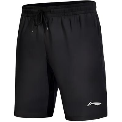 Li Ning Серия Спортивный Стиль Быстросохнущие Дышащие Шорты для Бега Фитнеса Пляжа Унисекс шорты Черный LSKV409-1