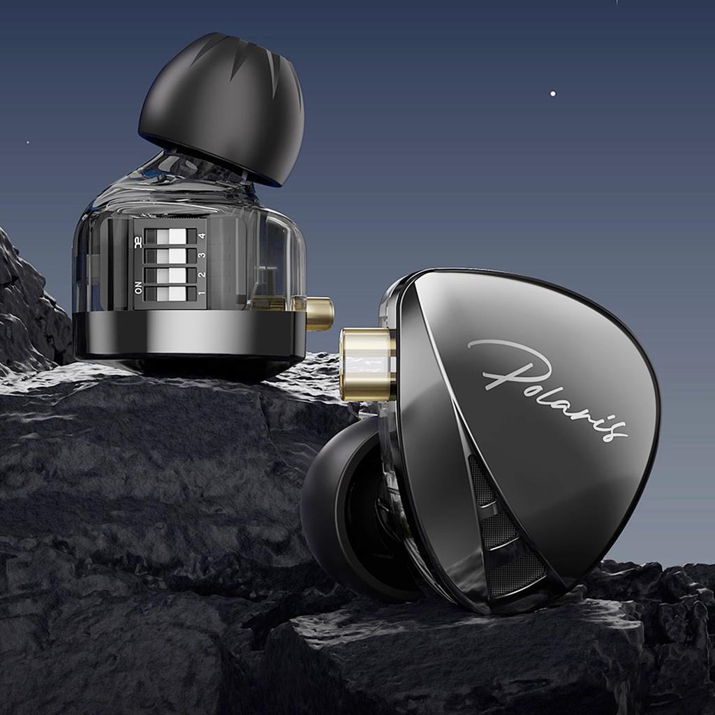 LINSOUL CCA Polaris Professional Monitor Earphones with Dedicated Switch for Custom IEMs for Audio Enthusiasts Combine All Tunings Through Switch In