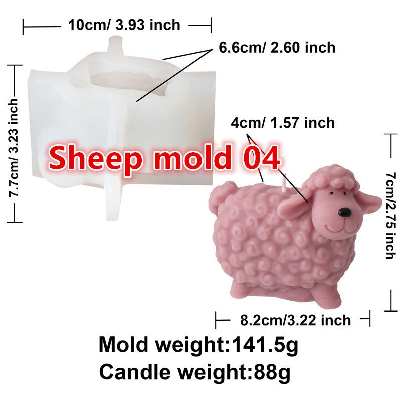 3D Милый Кот и Собака Силиконовая Форма для Свечей DIY Мультяшное Животное Овца Бобры Ароматическая Домашняя Свеча Шоколадный Декор для Торта