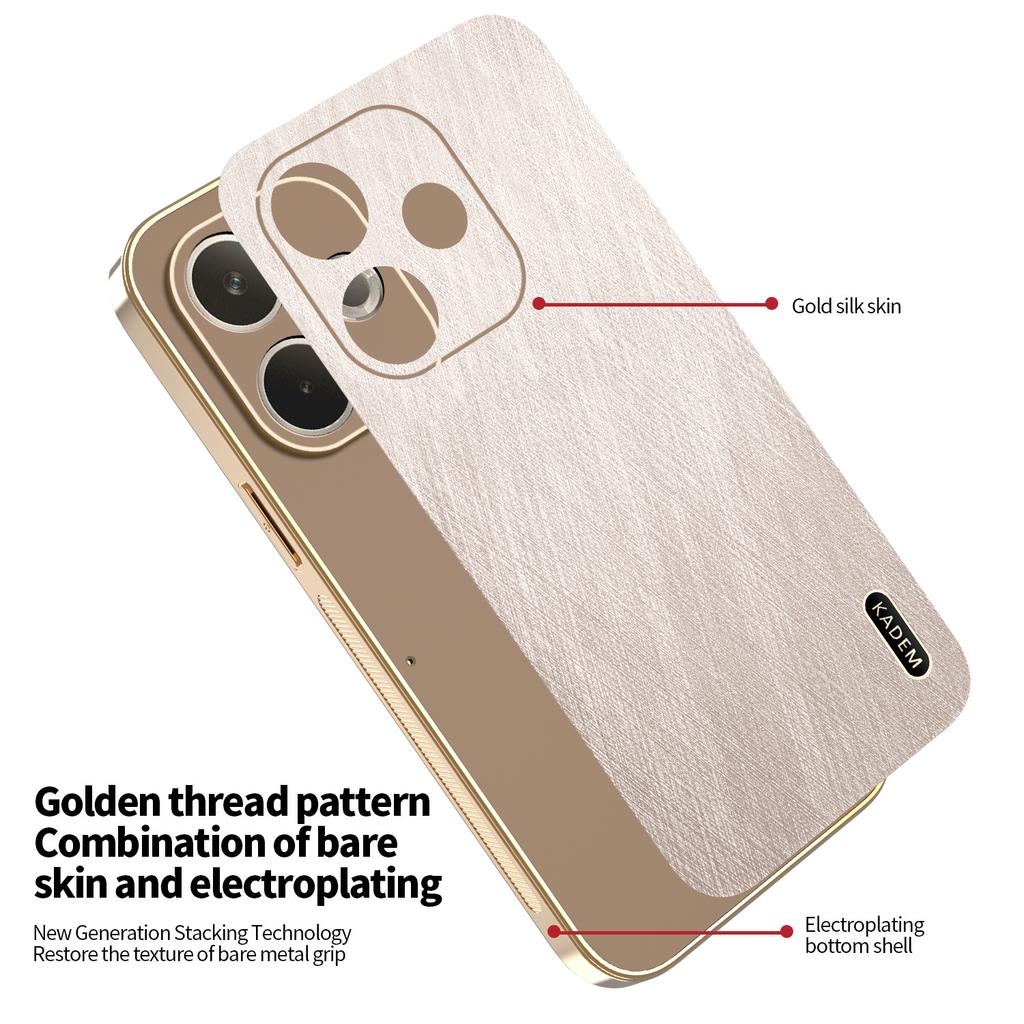 Чехол KADEM для Oppo A5 Pro 5G (Глобальный)/4G (Глобальный)/A5 Energy 5G (Китай) ,Электролитическое покрытие PU+TPU задняя крышка с шелковистой текстурой