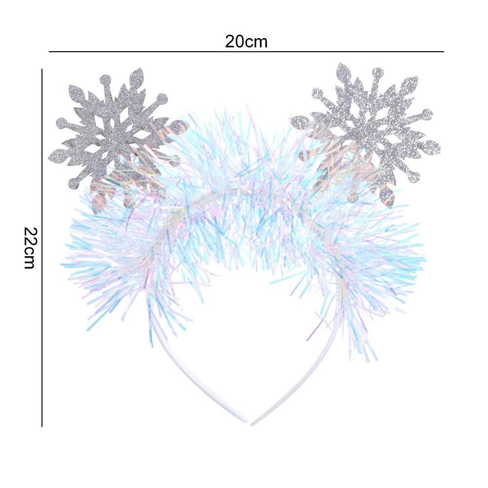 Пластиковый головной убор в виде снежинки, цветная лента, косплей-повязки на голову, рождественские фестивальные подарки