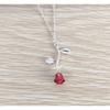 Rose Flower Necklace Custom Charm Necklace Ultimate Rose Flower Beauty and Beast Boho Jewelry Women's Valentine's Day Gift
