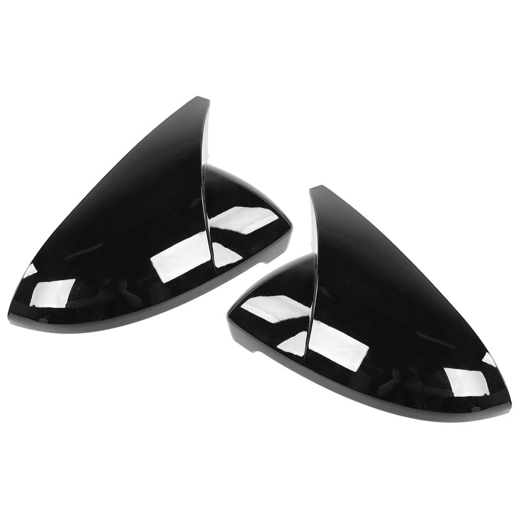 Пара Накладка на зеркало заднего вида Защита Корпус Стиль рога Подходит для MK7 MK7.5 GTD R 2013 2020Черный