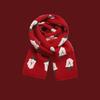 Red Christmas Scarf Women'S Winter Warm Couple High-End Knitted Wool Neck Scarf  Year Gift