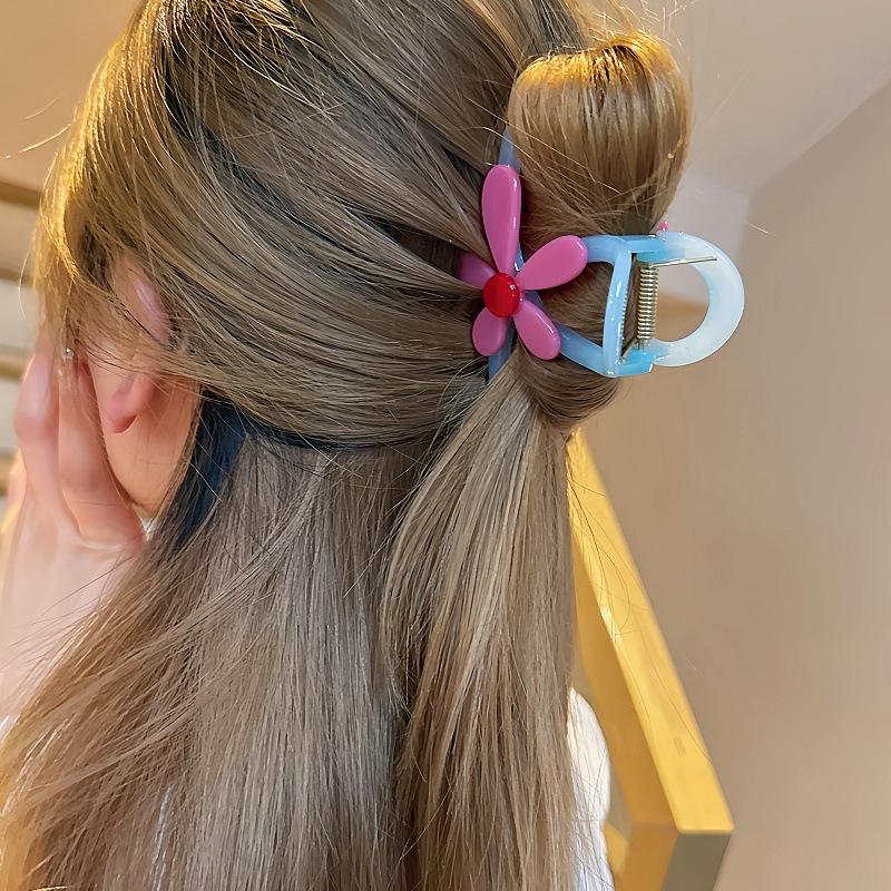 Ранневесенняя цветочная ацетатная заколка для волос, Элегантная заколка-акула в виде подсолнуха для женщин, Модная и премиальная заколка-краб для волос