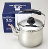 PEARL METAL Waco Trading Kettle Silver 255 x 185 x 255mm Wide Mouth IH Compatible Stainless Steel Elmers 3.2L H-2042