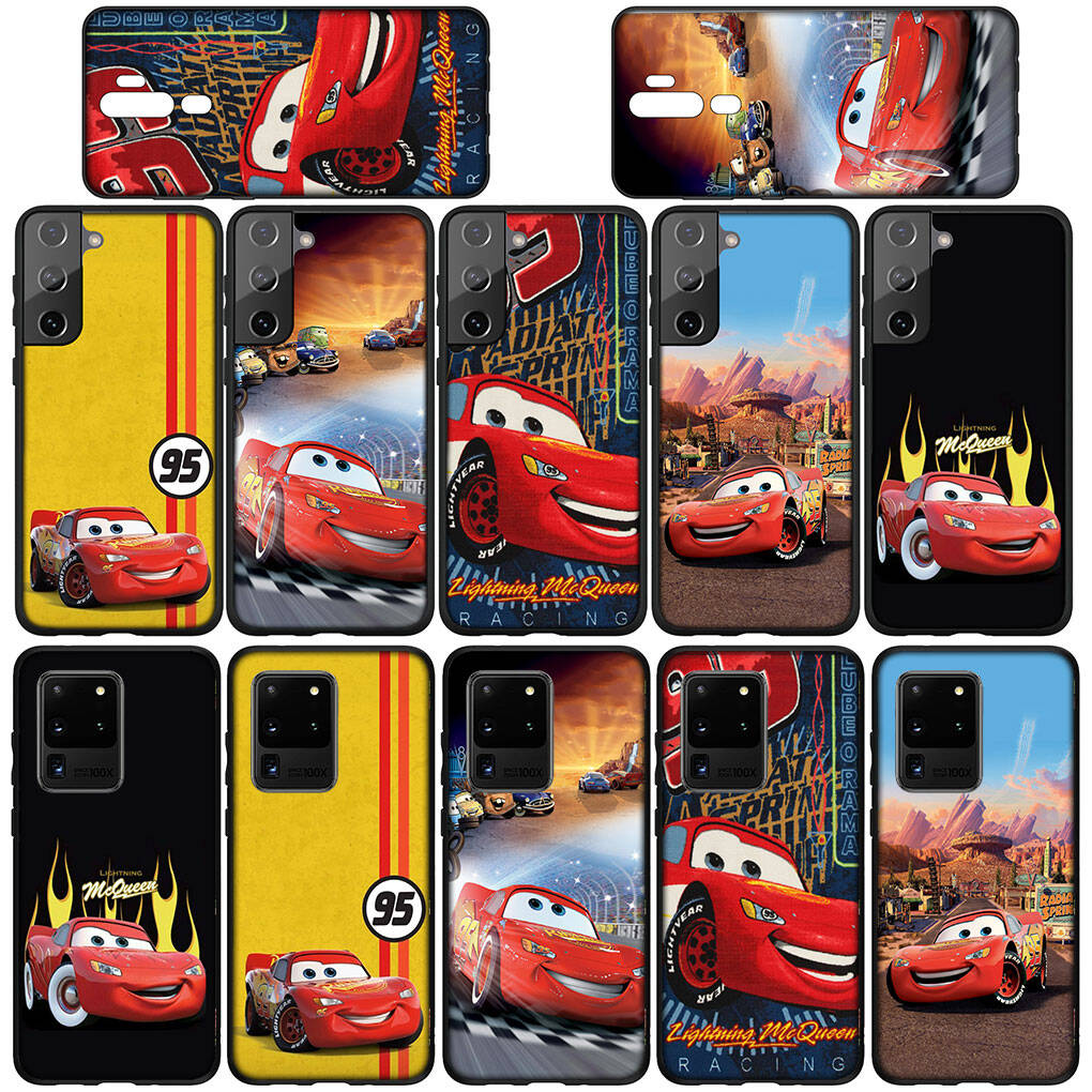 for Samsung Galaxy S25 S24 S23 S22 Ultra FE Plus A37 A57 A56 A55 A06 A16 A15 A36 A26 A35 A05 A25 A54 A34 Phone Case Cars Lightning McQueen 95 Cover