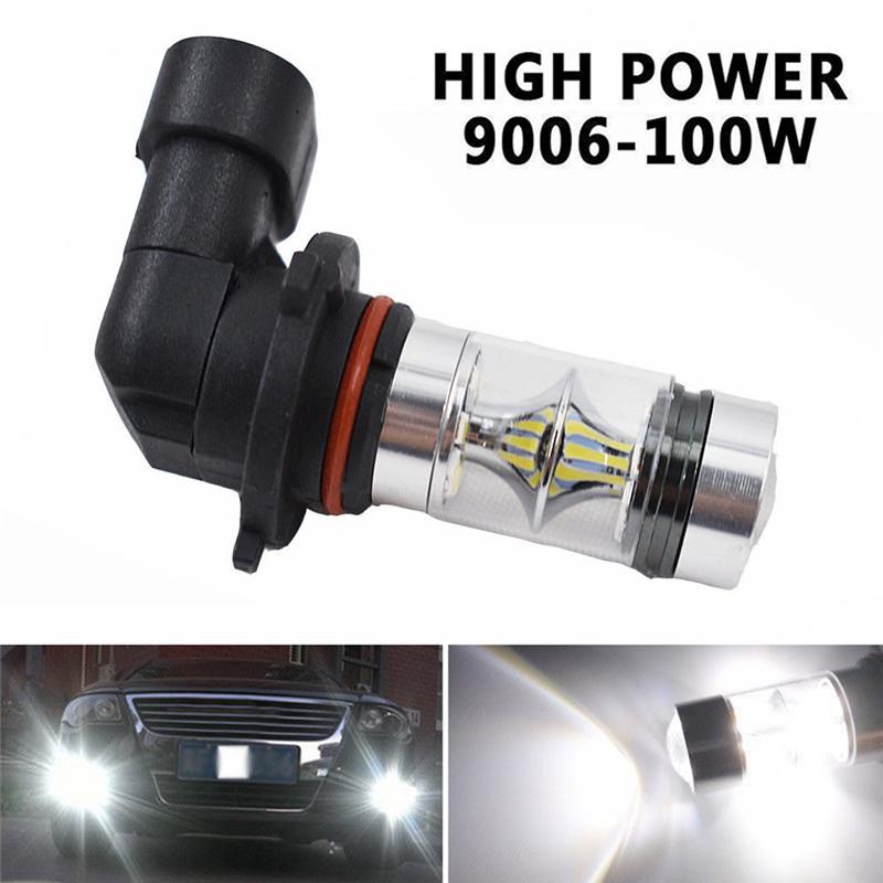 1pc 9006 HB4 100W 6000K Super White Fog Light 2323 LED Driving Bulb DRL Daytime Running Light