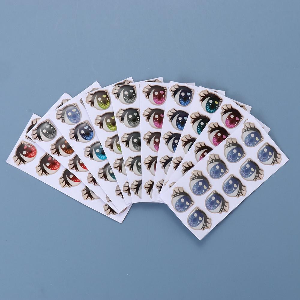 Toys DIY Doll Accessories Love Cute Sticker Face Organ Paster Clay Decals Cartoon Eyes Stickers