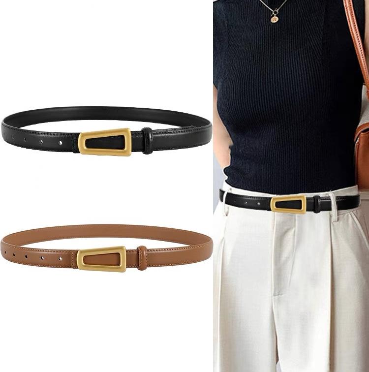 Модный высококлассный женский ремень в корейском стиле, повседневный, трендовый, для джинсов, универсальный, в стиле ретро, черный